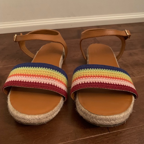 Gap Rainbow Espadrille Sandals Multicolor Casual Girls Size 5 - Picture 2 of 5